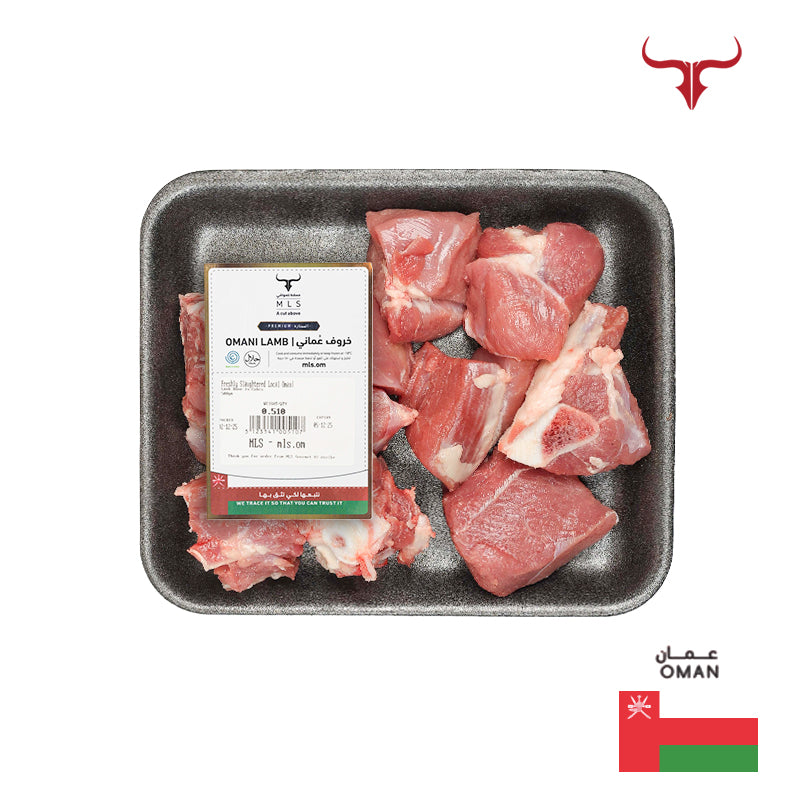 Freshly Slaughtered Local Omani Bone-in Lamb Cubes