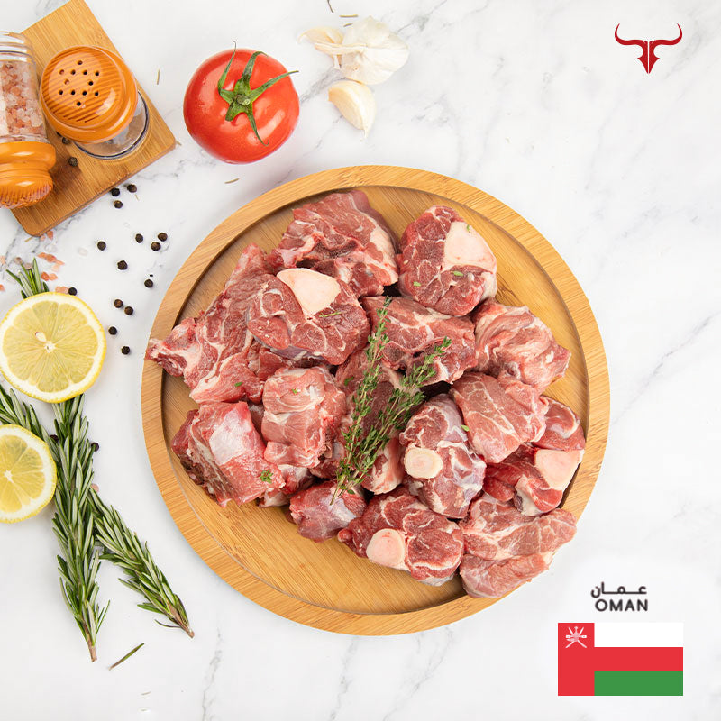 Freshly Slaughtered Local Omani Bone-in Lamb Cubes