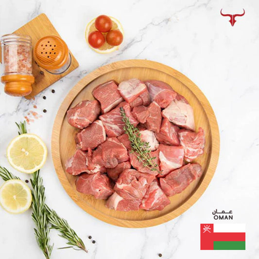 Freshly Slaughtered Local Omani Lamb Boneless Cubes