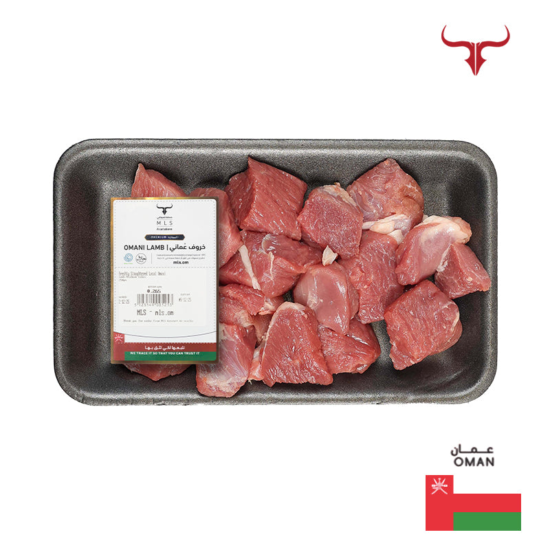 Freshly Slaughtered Local Omani Lamb Mishkak Cubes