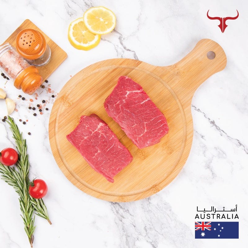Muscat Livestock Australian Black Angus Beef 2 steaks of 250gm each AUS Angus Heart of Rump Steak